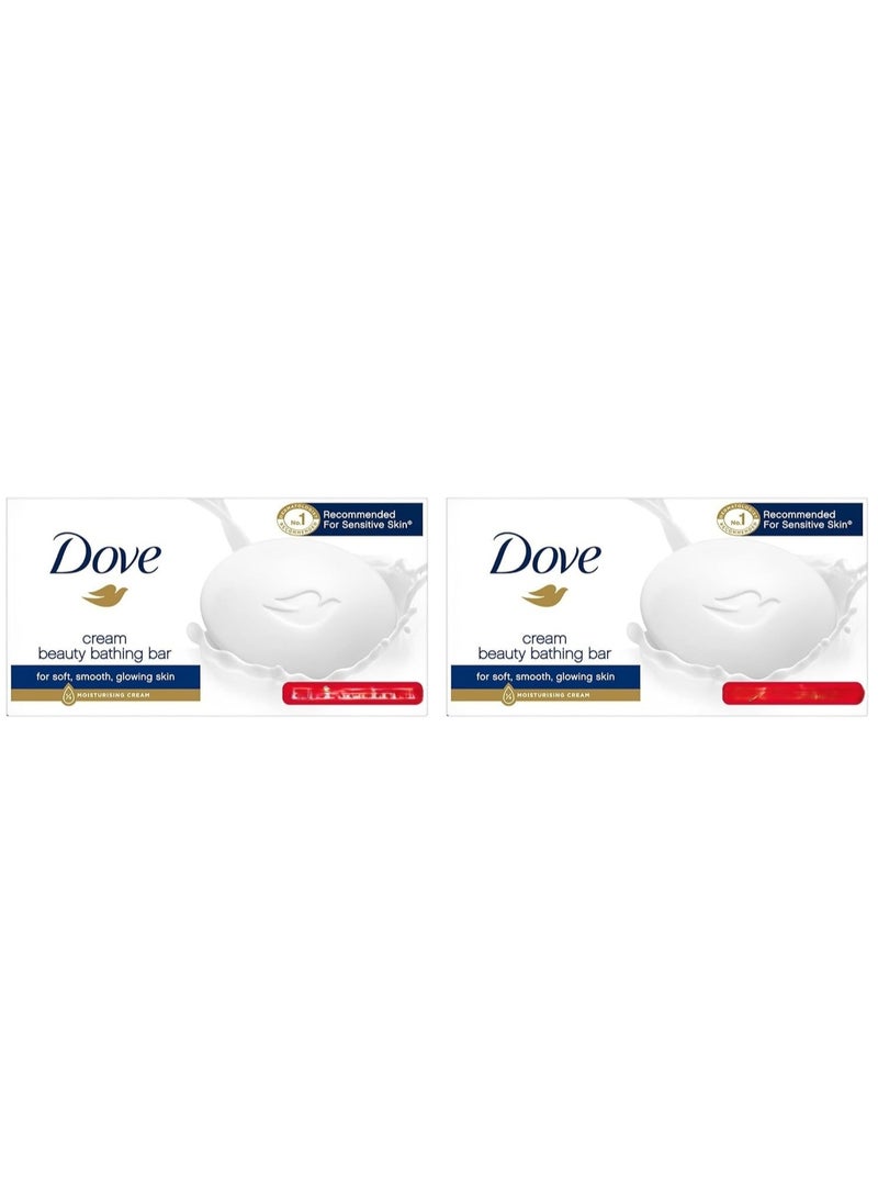 Dove Cream Beauty Bathing Soap Bar 125g (4+1 Free Combo) | With Moisturising Cream for Softer Skin & Body, Nourishes Dry Skin more than Ordinary Soap (Pack of 2) - Image 1